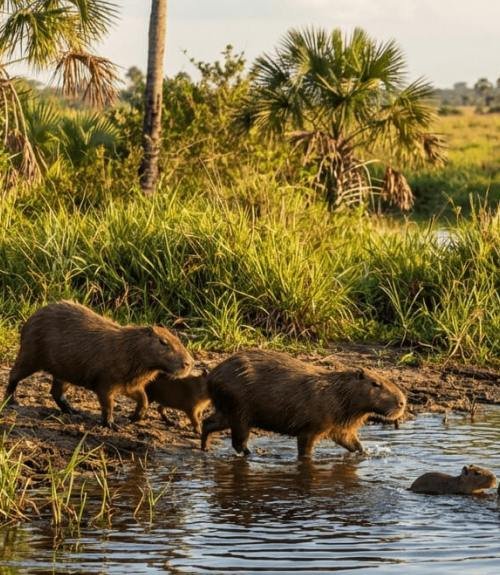 Capybaras Chiguires- Los llanos